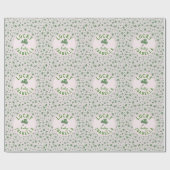 Lucky Baby Pink und Green St Paddys Geschenkpapier (Flach)