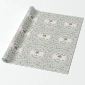 Lucky Baby Pink und Green St Paddys Geschenkpapier (Ungerollt)