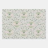 Lucky Baby Pink und Green St Paddys Geschenkpapier Set (Vorderseite)