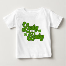 Lucky Baby St Patrick's Day Retro 70's Green