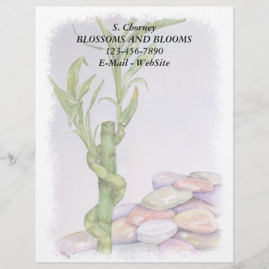 LUCKY BAMBOO KUNSTBAR LETTERHEAD BRIEFBOGEN (Vorderseite)
