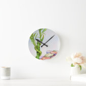 LUCKY BAMBOO WALL CLOCK RUNDE WANDUHR (Zuhause)