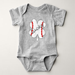 Lucky Baseball 4 Blatt Klee niedliche Herzen Baby Strampler