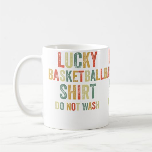 Lucky Basketball Do Not Wash Shooting Baskets Hoop Kaffeetasse (Links)