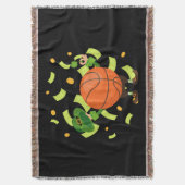 Lucky Basketball Happy Patrick's Day Decke (Vorderseite Vertikal)
