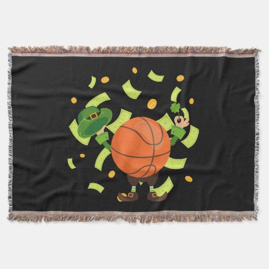 Lucky Basketball Happy Patrick's Day Decke (Vorderseite)