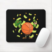 Lucky Basketball Happy Patrick's Day Mousepad (Mit Mouse)