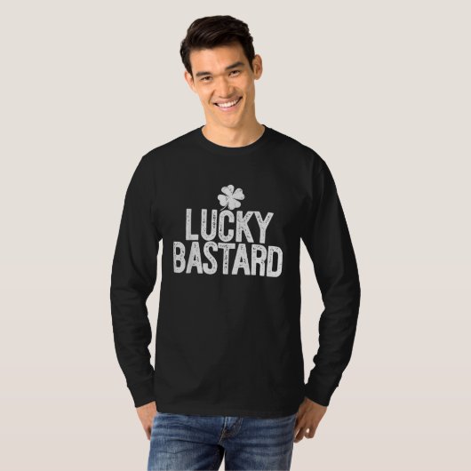 Lucky Bastard St Patrick Day Meme 4 Leaf C T-Shirt (Vorne ganz)