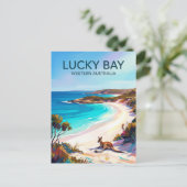 Lucky Bay Australien Postkarte (Stehend Vorderseite)