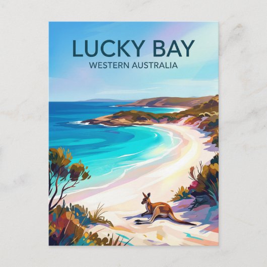 Lucky Bay Australien Postkarte (Vorderseite)