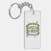 Lucky Beaded Bracelet St. Patrick's Day Design Schlüsselanhänger (Vorderseite links)