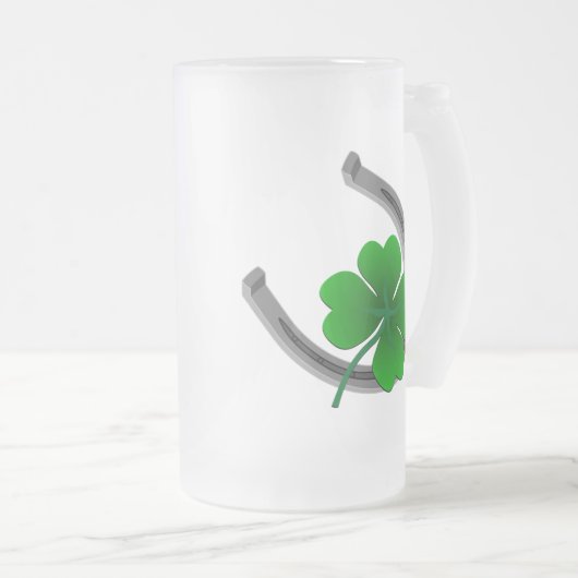 Lucky Beer Glass St. Patrick's Day Kleeblatt Tasse (VorderseiteRechts)