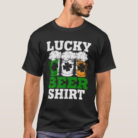 Lucky Beer Saint Patrick's Day Shenanigan Beer T-Shirt (Vorderseite)