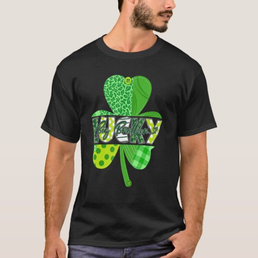 Lucky Big Brother St Patricks Day Irish Kleeblatt T-Shirt (Vorderseite)