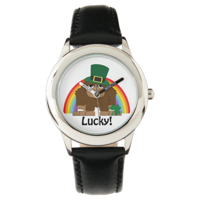 Lucky Bigfoot Leprechaun Armbanduhr (Vorderseite)