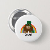 Lucky Bigfoot Leprechaun Button (Vorne & Hinten)