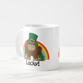 Lucky Bigfoot Leprechaun Kaffeetasse (Vorderseite Links)