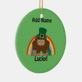 Lucky Bigfoot Leprechaun Keramik Ornament (Rechts)