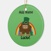 Lucky Bigfoot Leprechaun Keramik Ornament (Links)