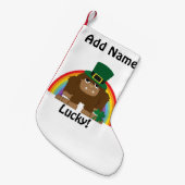 Lucky Bigfoot Leprechaun Kleiner Weihnachtsstrumpf (Vorderansicht (hängend))