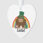 Lucky Bigfoot Leprechaun Ornament (Vorderseite)