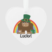 Lucky Bigfoot Leprechaun Ornament (Vorderseite)