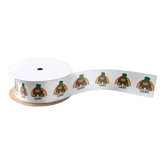 Lucky Bigfoot Leprechaun Satinband (Spule)