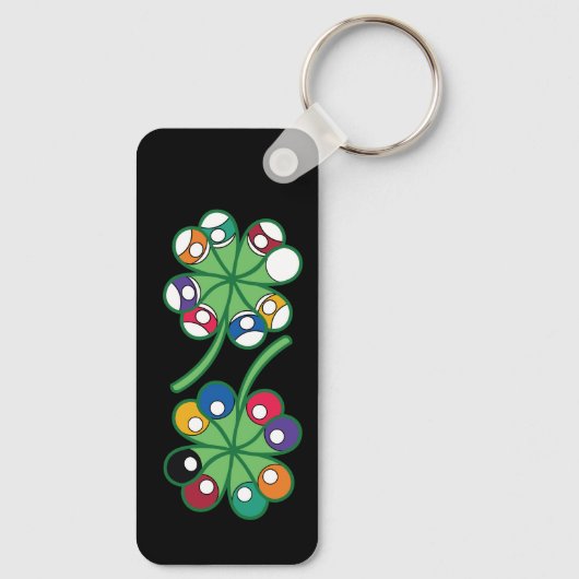 Lucky Billiards Rectangluar Schlüsselanhänger (Rückseite)