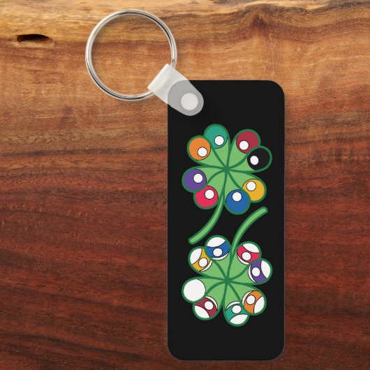 Lucky Billiards Rectangluar Schlüsselanhänger (Vorderseite)