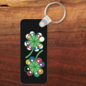 Lucky Billiards Rectangluar Schlüsselanhänger (Rückseite)