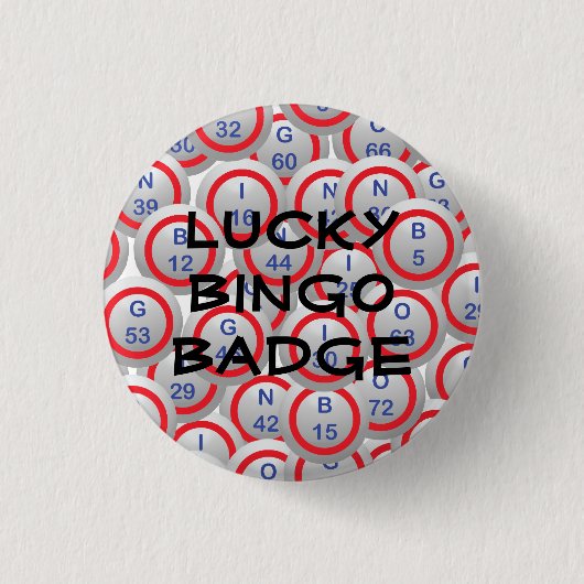 Lucky Bingo Abzeichen Button (Vorderseite)