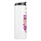 Lucky Bingo Queen /editierbarer Name Thermosbecher (Nach links gedreht)