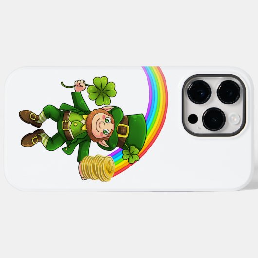 Lucky Bitcoin Rainbow Leprechaun Case-Mate iPhone Hülle (Rückseite (Horizontal))