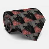Lucky Black Cat Halloween-Krawatte Krawatte (Gerollt)