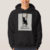 Lucky Black Cat Hoodie | Mystical Moon Design (Vorderseite)