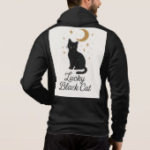 Lucky Black Cat Hoodie | Mystical Moon & Stars Des (Rückseite)