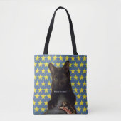 Lucky Black Cat w/stars 2way Tasche (Vorderseite)