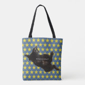 Lucky Black Cat w/stars 2way Tasche (Rückseite)