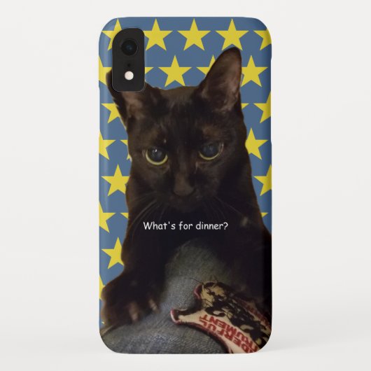 Lucky Black Cat w/Stars Case-Mate iPhone Hülle (Rückseite)