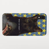 Lucky Black Cat w/Stars Case-Mate iPhone Hülle (Rückseite (Horizontal))