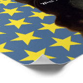 Lucky Black Cat w/Stars Poster (Ecke)