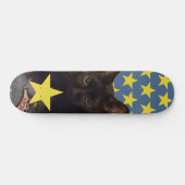 Lucky Black Cat w/Stars Skateboard (Horizontal)
