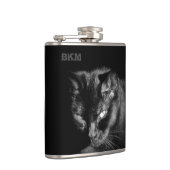 Lucky Black Cat Will einen Nip Flachmann (Rechts)