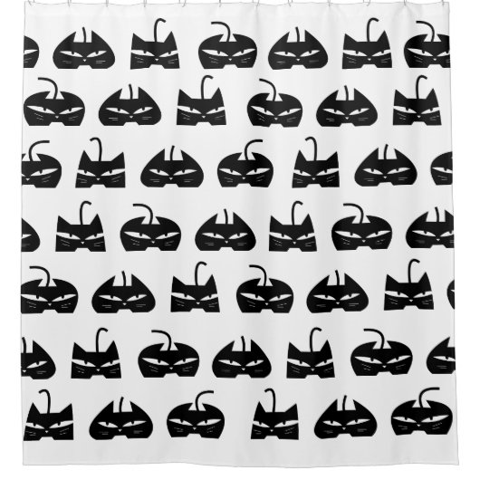 Lucky Black Cats Amigos Duschvorhang (Vorderseite)