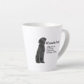 Lucky Black Lab Latte Tasse (Rechte Ecke)