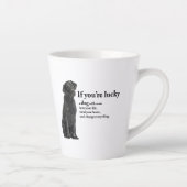 Lucky Black Lab Latte Tasse (Rechts)