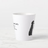 Lucky Black Lab Latte Tasse (Vorderseite)