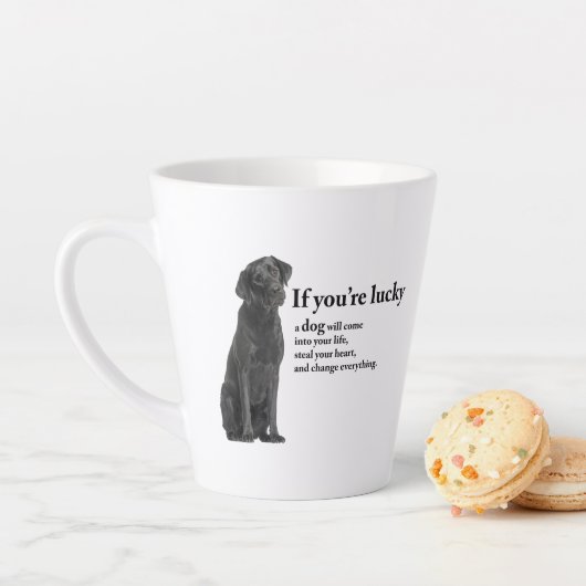 Lucky Black Lab Latte Tasse (Beispiel)