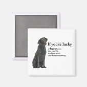 Lucky Black Lab Magnet (Vorderseite/Rückseite)