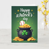 Lucky Black Pot St Patricks Day Card Karte (Gelbe Blume)